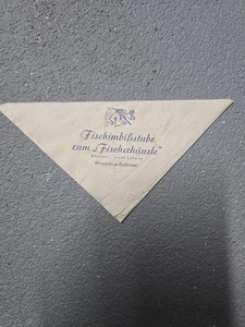 Reklame Serviette Wasserburg am  Bodensee Fischimbissstube Fischerhäusle - Foto 1 di 1