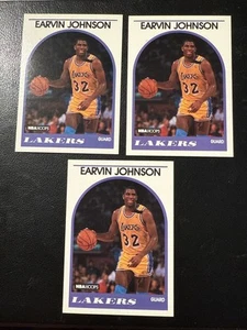 1989-90 NBA Hoops #270 Magic Johnson Los Angeles Lakers Lot Of 3 - Picture 1 of 2