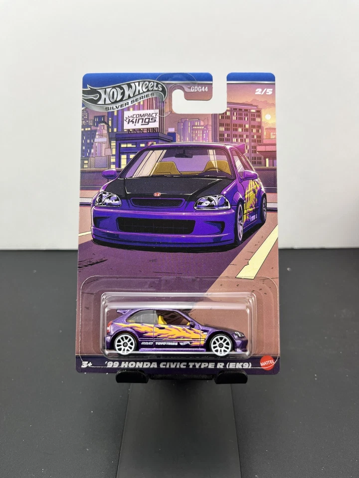 Hot Wheels 2025 Silver Series Compact Kings '99 Honda Civic Type R EK9 Purple #2