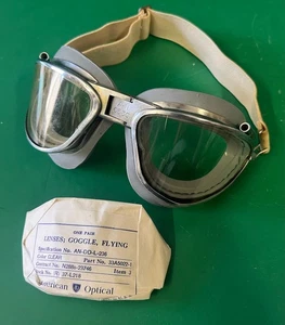 AMERICAN OPTICAL AN-6530 FLYING GOGGLES W/2 PIECE CUSHIONS - Picture 1 of 11