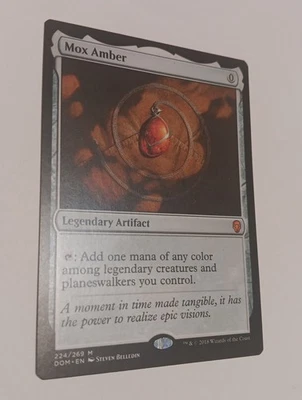 1x MTG Mox Amber Dominaria Mythic Rare NM Pack Fresh 224 Commander  - Image 1 of 4
