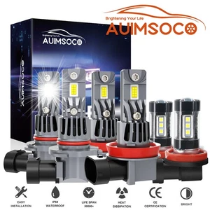 LED LED Headlight Bulb Hi Lo Beam 6500K combo white For Toyota Corolla 2009-2013 - Picture 1 of 16