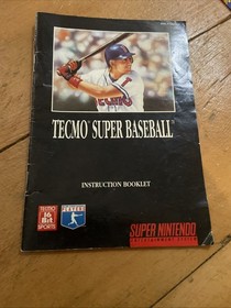Tecmo Super baseball manual for Nes no cartridge