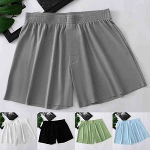 Herren Atmungsaktiv Lose Pyjama Shorts Badehose Boxershorts für Schlaf und Komfort - Bild 1 von 17