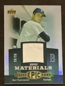 Carl YASTRZEMSKI🔥2006 Upper Deck Epic Materials Jersey Relic #EM-CY1 38/50 - Picture 1 of 2