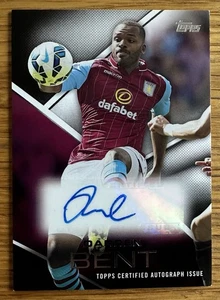 ASTON VILLA: DARREN BENT AUTO 2014 TOPPS PREMIER LEAGUE ORO CERTIFICADO AUTO - Imagen 1 de 2