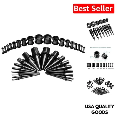 Fashion-Forward 14G-00G Ear Gauges Kit with Mirror Finish & Safety Assurance - Image 1 of 4