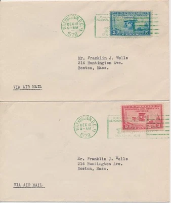 #649-50 Int Civil Aeronautics Conference no cachet First Day covers set of 2 AM - Image 1 of 2