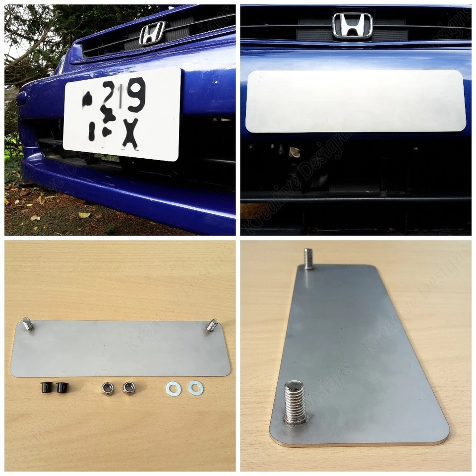 Honda Civic Front Bumper Number Plate Holder EG EJ9 EK EK9 Type R License Plate - Image 1 of 1