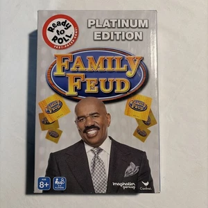 Family Feud Platinum Edition Home Card Game Night 2-4 Players Board Harvey  -NEW - Picture 1 of 15
