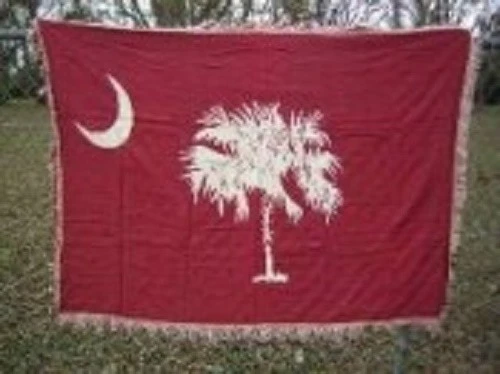COLL7AWS South Carolina Big Red Flag 4ft x 6ft Cotton Woven Throw Blanket Super - Image 1 of 1