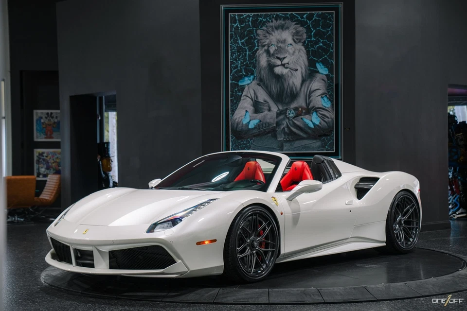 2019 Ferrari 488 $390K MSRP in Bianco Fuji + $60,000 in Tasteful Up - Image 1 of 4
