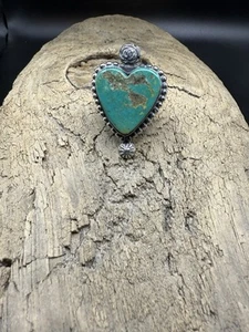 turquoise heart ring size 8 - Picture 1 of 6