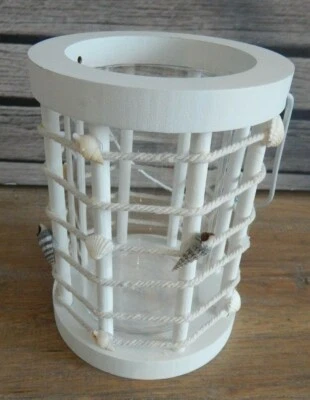 Tealight holder Lantern Hanging Freestanding Garden Shells Rustic style Nautical - Image 1 of 4