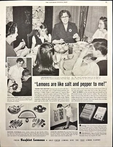 Sunkist Lemons Nora Henry Brooklyn NY Vintage Print Ad 1955 - Picture 1 of 5