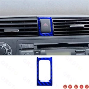Blue Carbon Fiber Interior Hazard Light Button Cover Trim For Honda Civic 03-05 - Bild 1 von 8