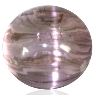 Natural Top Pink Tourmaline Cats Eye Round Cabochon 4.59 Cts Brazilian Gemstone - Image 1 of 2