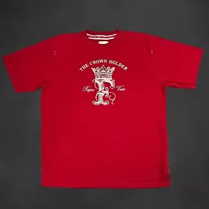 Vintage The Crown Holder Men’s Embellished Red Graphic T Shirt Size 2XL - Picture 1 of 7