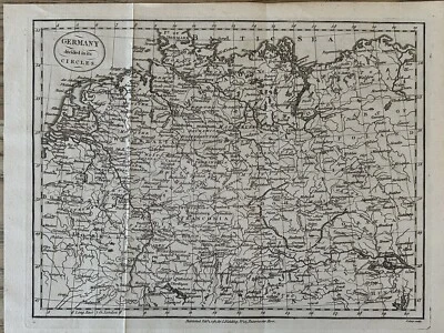 1782 Germany Original Antique Map by John Cary - Image 1 of 3