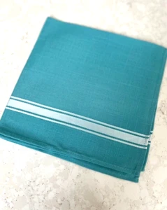6  TURQUOISE RETRO  DINNER NAPKINS  - NEVER USED - Picture 1 of 2