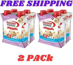 Premier Protein Shake, Cookie Dough, 30g Protein, 11 fl oz, 4 Ct 2 pack - Picture 1 of 6