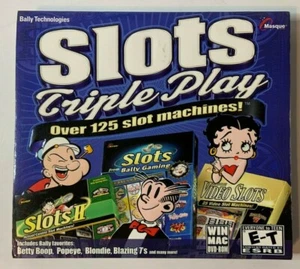 Slots Triple Play Windows Mac DVD-Rom 125+ Slots Betty Boop Popeye Blazing 7's - Bild 1 von 5