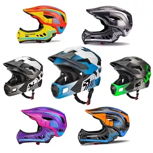 ROCKBROS Casco Integrale Bici Bambini Casco Protettivo Antibianco Separabile 48-58CM - Foto 1 di 17