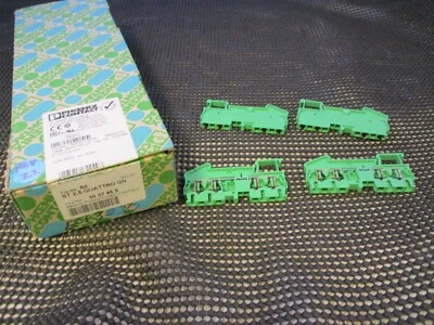 BOX OF 50 PHOENIX ST 2,5 QUATTRO GN  TERMINAL BLOCKS  28-12 AWG CU 3037465 - Image 1 of 4