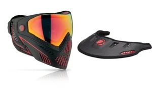 Dye Paintball i5 Mask Goggle w/ Matching Wing Visor - Fire - Black / Red - Picture 1 of 3