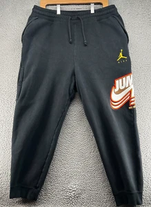 Nike Jordan Jumpman Sweatpants Mens XL Black NBA World Champs 91 92 93 Retro - Picture 1 of 11