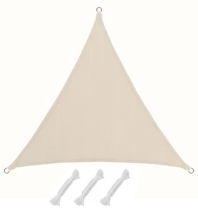 2x2 Sonnensegel Sonnenschutz Regenschutz Windschutz UV Segel Polyester Beige - Bild 1 von 11