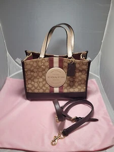 Dempsey Carryall In Signature Jacquard With Stripe And Coach Patch C8407 - Picture 1 of 17