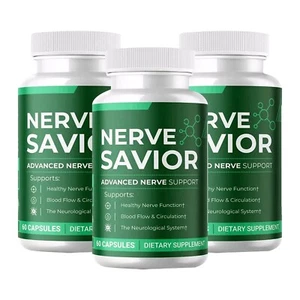 Nerve Savior~Nerve Savior Dietary Support Advanced Nerve Support 60 Capsules New - Picture 1 of 18
