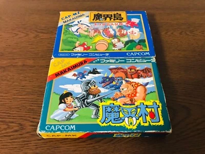 (Set of 2) Nintendo Famicom MAKAIMURA Ghosts'n Goblins MAKAIJIMA  FC Japan - Image 1 of 4