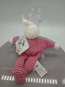 Under the Nile Stuffed Plush 8" Baby Buddy Rag Doll Lovey Organic Dark Pink - Picture 1 of 5