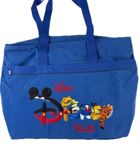 Walt Disney World Tote Carry All Bag Embroidered Mickey Winnie The Pooh 50x35cm - Picture 1 of 11