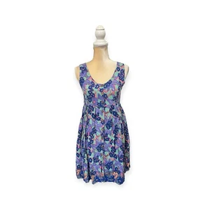 Rainbow Jo Purple Floral Mini Dress Size Xs Extra Small - Picture 1 of 10