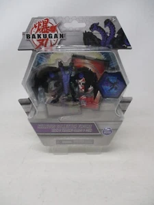 Bakugan Nillious Collector Figure with 2 Trading Cards & Coin (Black/Purple) - Picture 1 of 2