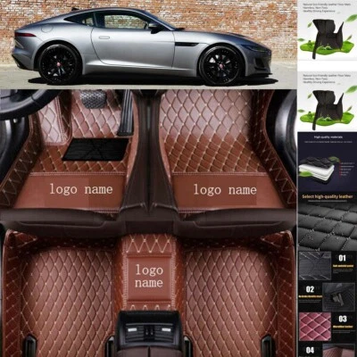 For Jaguar F-Type S-Type X-Type Car Floor Mats Waterproof Carpets Luxury Custom Foto 1 de 4