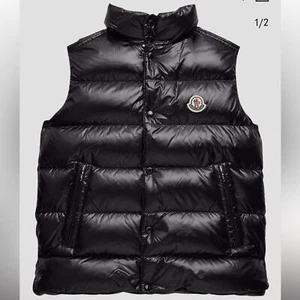 Moncler Tib Gilet Down Vest Size 8 In Black - Picture 1 of 16