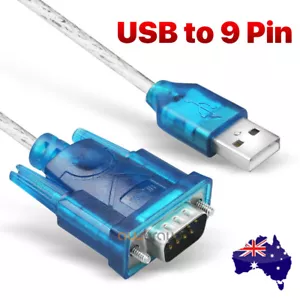 USB to 9 pin RS232 Cable COM Port Serial Adapter Converter 2.0 WINDOWS 11/10/7 - Picture 1 of 7