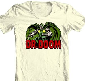 T-shirt Dr. Doom Marvel Comics méchant coupe régulière coton adulte t-shirt graphique