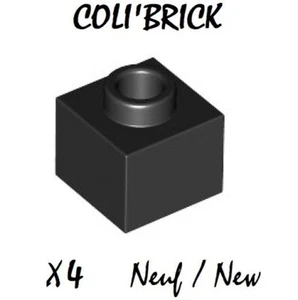 Lego 86996 - 4x Baustein / Brick Modified 1x1 m. Studs - Schwarz Black - Neu - Bild 1 von 1