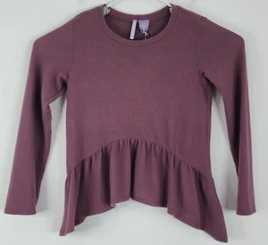 Camisa Good Luck Girl Nueva con Etiquetas Mujer Muy Suave Manga Larga Peplum Talla M Malva Oscura - Imagen 1 de 11