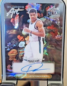 2024 LEAF METAL SIGNATURE SERIES CLASSIC ART GIANNIS ANTETOKOUNMPO 1/1 AUTO - Picture 1 of 2
