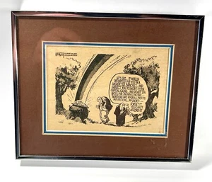 VINTAGE Jeff MacNelly IRS Accounting Taxes Politics Comic Strip Pro Custom Frame - Picture 1 of 6