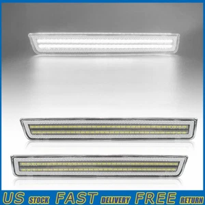 Bumper Marker Side Lamps Lights Clear White For 2015-2022 Dodge Challenger Rear - Picture 1 of 12