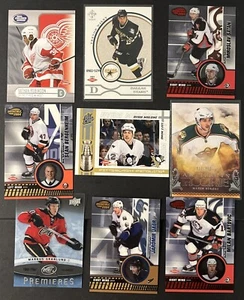 Lote de colección de tarjetas de hockey de la NHL numeradas al azar 9x - Imagen 1 de 1