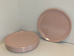 Vintage Rose Mauve Rubbermaid Melamine 9 Piece 3840 10" Dinner Plates - Picture 1 of 4