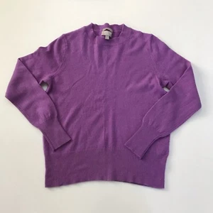 J Crew Sweater Womens Purple 100% Cashmere Casual Long Sleeve Crew M Medium - Picture 1 of 14